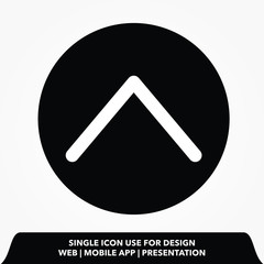 button up arrow vector icon