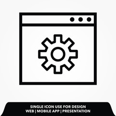 Configuration file icon, vector best line icon on texture background , EPS 10