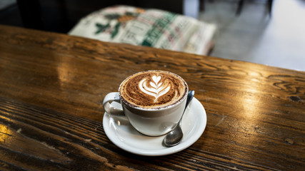 cappuccino on counter