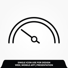 Vector speedometer line Icon design