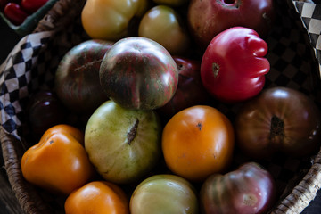 colorful heirloom tomatoes