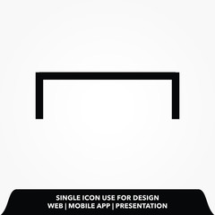 Table icon in flat style isolated on white background. For your design, logo. Vector illustration.