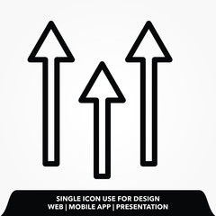 Outline chart line icon.chart vector illustration.