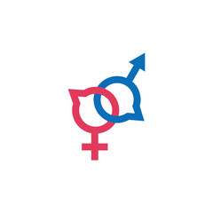 gender chat logo design