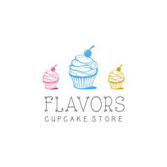 Cupcake store logo design inspirations