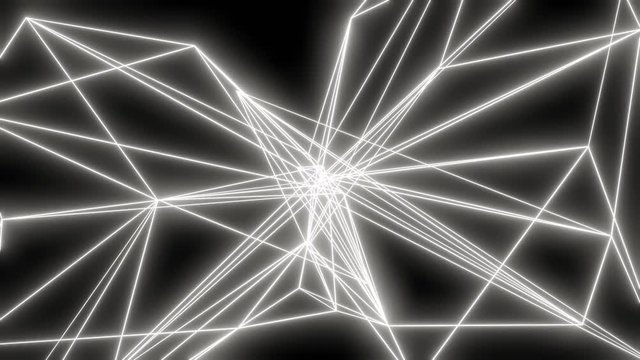 White lines motion background.Loop able 3D render animation.