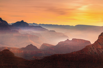 Morning light in the Grand Canyon