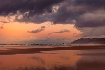 Cannon Beach Oregon at sunset