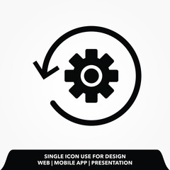 reset settings icon design vector illustration