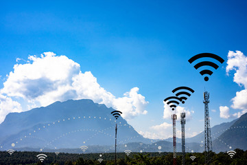 Broadcasting system post and communication high tower for antenna transmission center and wireless...