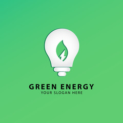 Green Energy Logo Vector For Print and Celebrate