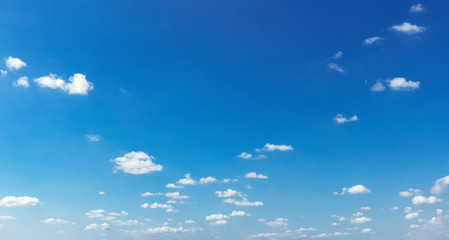 beautiful blue sky with soft white cloud background