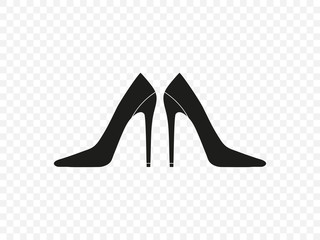 Footwear, high heel, shoe icon. Vector illustration, flat design.