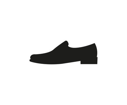 Mens Shoe Icon. Vector Illustration, Flat Design.