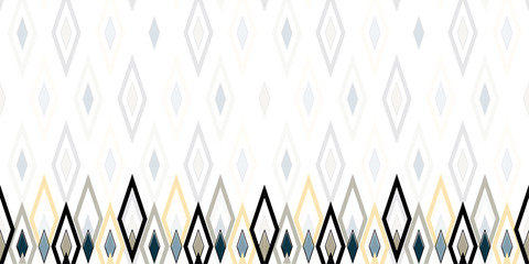 Diamonds in the Sky Border, border of diamonds on the bottom with a faded background, seamless repeat vector,