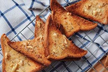 Homemade garlic bread