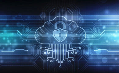 2d illustration of  Cloud computing, Cloud Computing Concept, Cloud computing technology internet concept background