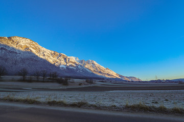 morning in the mountains