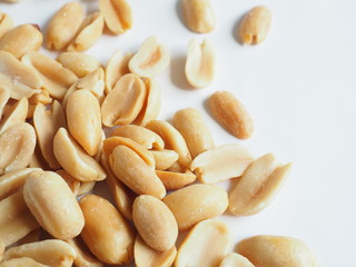 pistachio nuts on white background