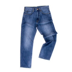 jean or blue jeans with concept on white background new.