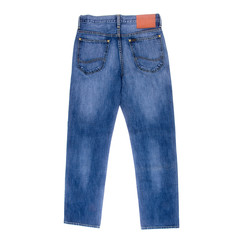jean or blue jeans with concept on white background new.