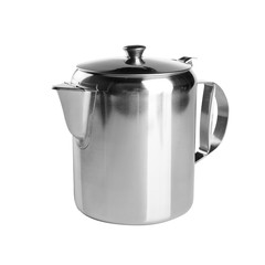 tea pots or stainless steel coffee pot on background new.