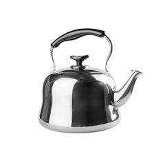 kettle or stainless steel kettle on background new.