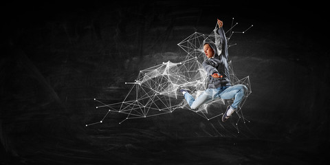 Dance is a passion . Mixed media