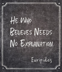 who believes Euripides