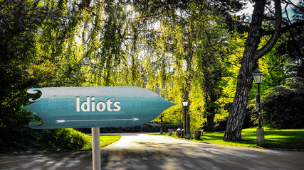 Street Sign to Idiots
