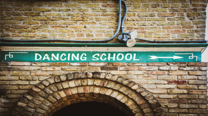 Street Sign to DANCING SCHOOL