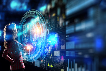 Latest technologies for business. Mixed media