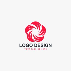 Obraz premium Charity logo design. Humanity abstract symbol. People care vector icons.