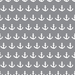 Vector grey anchor simple monochrome repeat pattern. Perfect for fabric, scrapbooking and wallpaper projects.