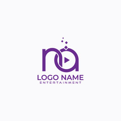 NA letter/Media logo design full vector template for use any purpose