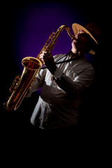 Saxophone Player in Concert