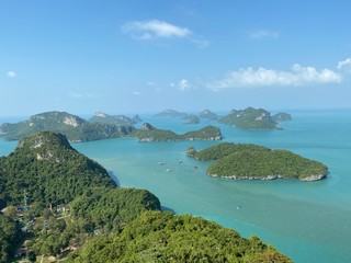 Beautiful view on Ang Thong National Marine Park in Thailand during sunny summer day