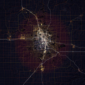 Map Rochester City. Minnesota