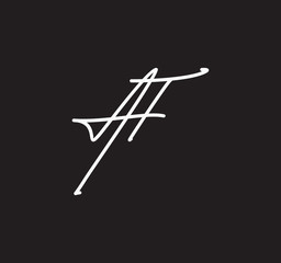 Couple Capital Letters Signature Style Cursive Calligraphy