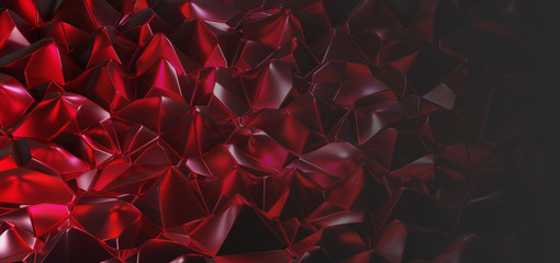 RED ABSTRACT FUTURISTIC BACKGROUND 3D ILLUSTRATION WALLPAPER, COPY SPACE FOR TEXT AND LOGO