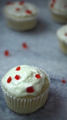 cupcakes with frosting and sprinkles