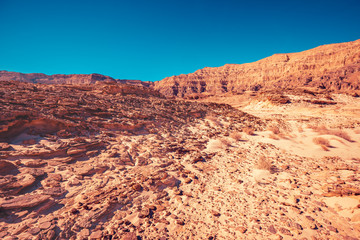 Fototapeta na wymiar Rocky mountain desert. Natural landscape