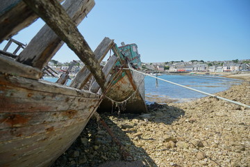 Wrecks of Fishing Vessels in Camaret-sur-Mer, Brittany, France