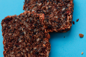 chocolate brownies on plate