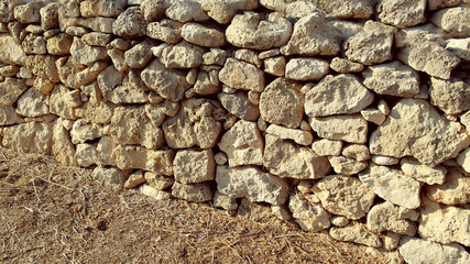 fence made from old stone, old wall texture