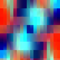 Blue orange red lights abstract colorful background with triangles