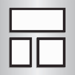 Mockup notice template. White sheet of paper glued with adhesive tape to the wall. Vector stock illustration EPS10