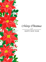 christmas background with flowers