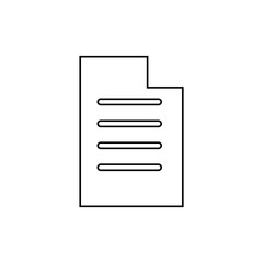 Paper document icon. File symbol. Logo design element