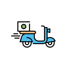 Food Delivery Bike Icon Logo